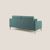 Divano 2 Posti 146x95x91 cm in Tessuto Petrolio