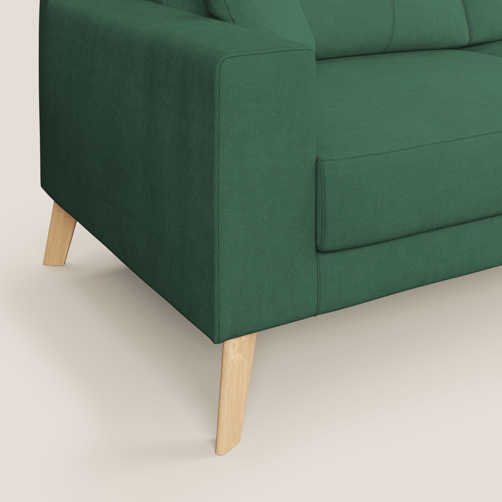 Divano 3 Posti 186x95x91 cm in Tessuto Verde