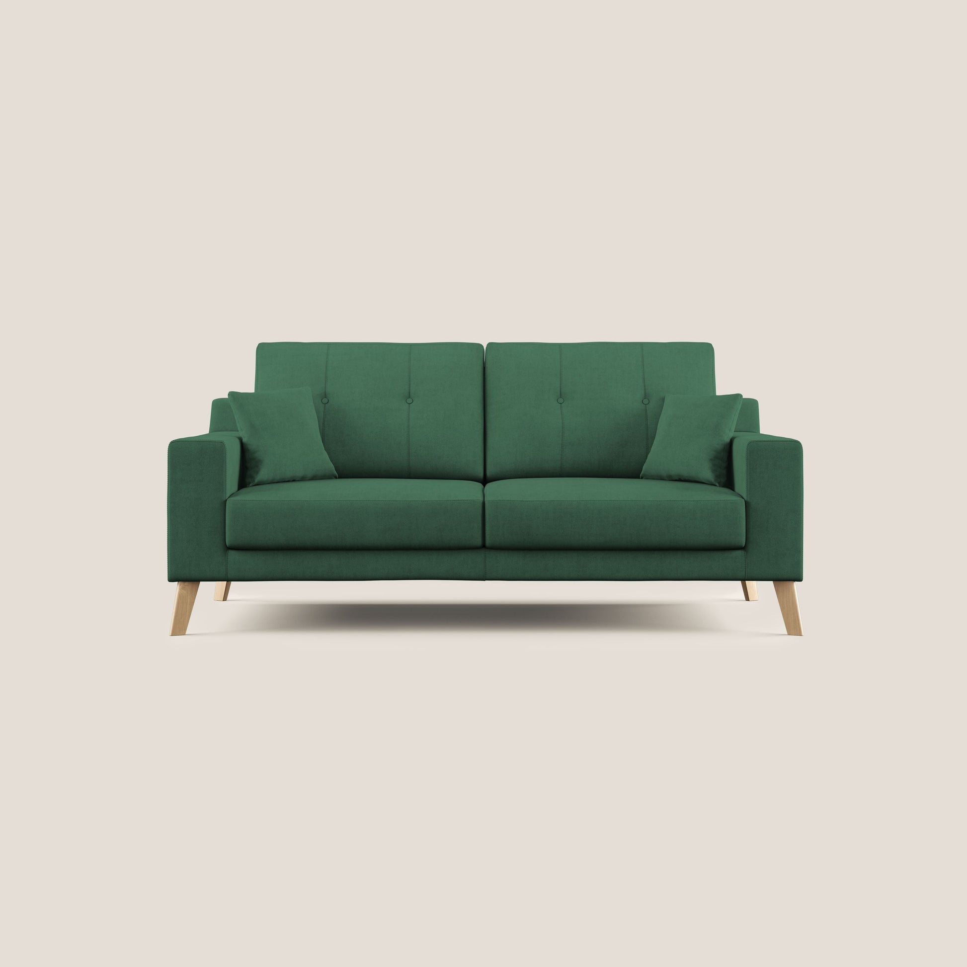 Divano 3 Posti 186x95x91 cm in Tessuto Verde