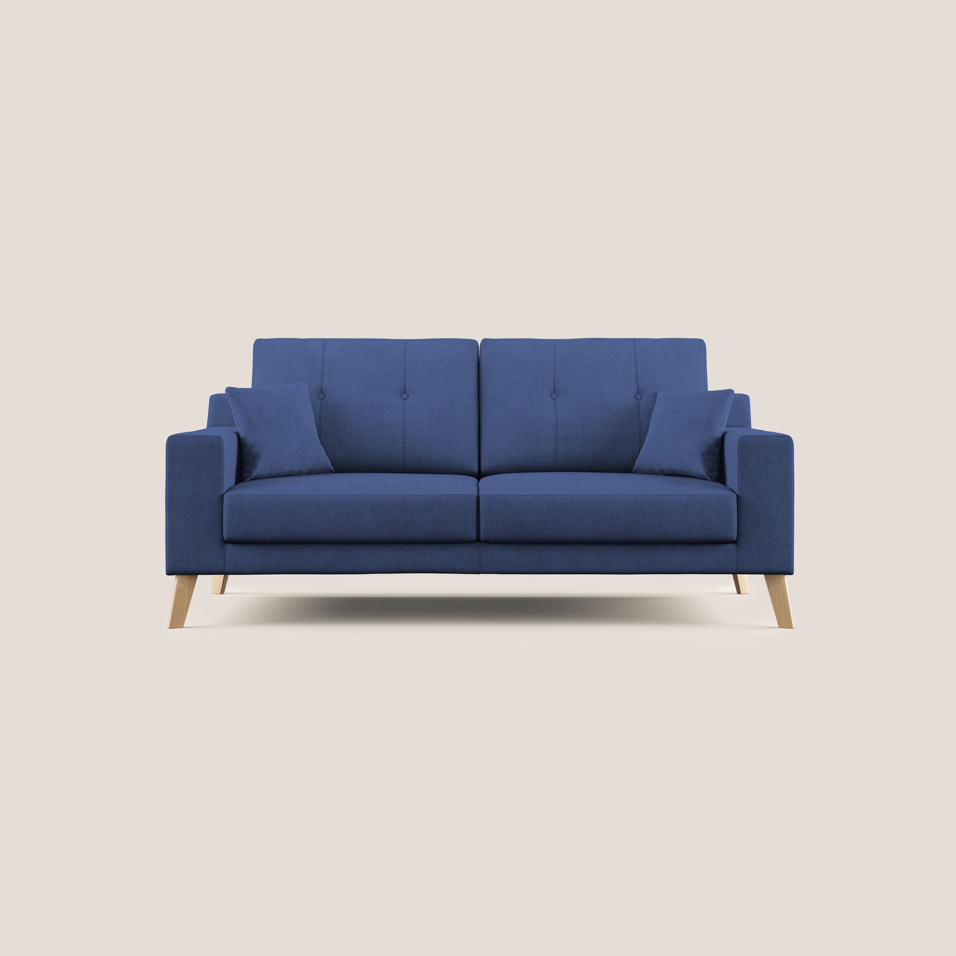 Divano 3 Posti 186x95x91 cm in Tessuto Blu
