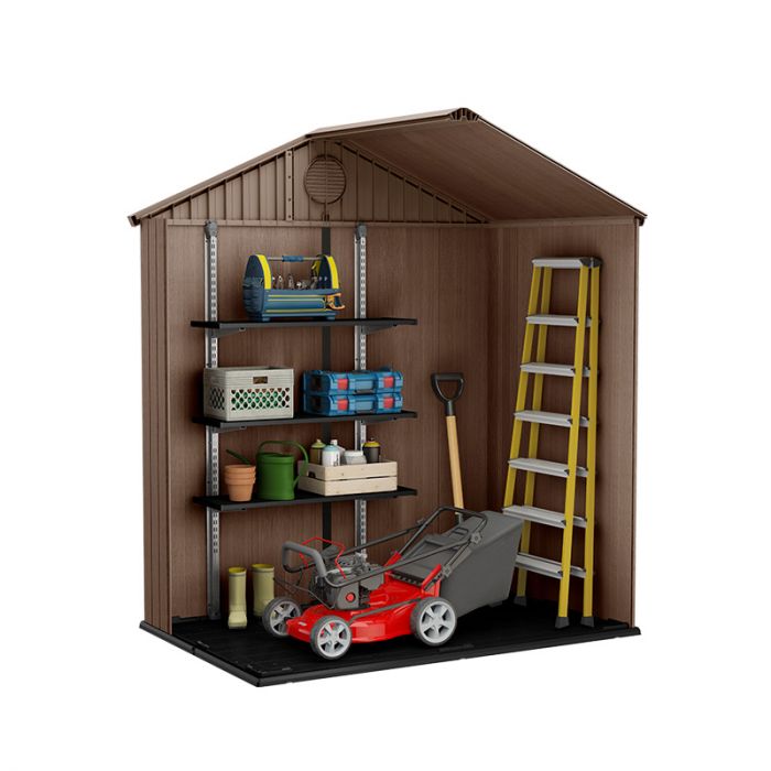 Casetta da giardino in resina Keter DARWIN 6x4 con finitura effetto legno 1,90 x 1,22 x h 2,21 m - Casetta Da Giardino In Resina Keter Darwin 6x4 Con Finitura Effetto Legno 1,90 x 1,22 x H 2,21 M Colore Verde