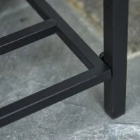 Letto per Orto Rialzato, Fioriera Effetto Vimini con Ripiano, Aiuola Rialazata per Esterni e Interni, Grigio (70cm x 30cm x 72cm)