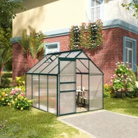 Serra da Giardino in Policarbonato, Metallo e Alluminio, Anti-UV e Antivento, 190x253x199cm, Verde