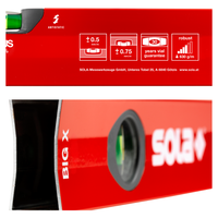 Big x livella in alluminio a bolla d'aria tubolare rossa *** lunghezza 80, confezione 1