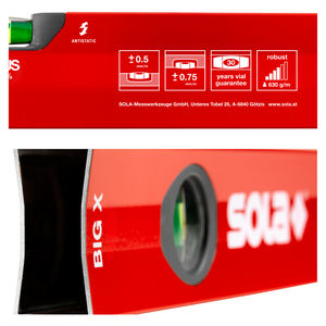 Big x livella in alluminio a bolla d'aria tubolare rossa *** lunghezza 40, confezione 1