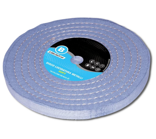 Disco Lucidatura In Cotone Soft 300 mm Feltro Per Lucidare A Specchio Alluminio Acciaio Inox Metalli Ottone Rame Legno Dischi Da Mola Ruota Lucidante