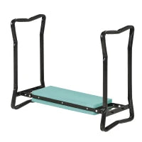 Sedia Inginocchiatoio Pieghevole con Cuscinetto Imbottito, in EVA e Acciaio, 58x28x49 cm, Verde e Nera