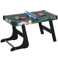 Tavolo da Gioco 6 in 1 con Calcio Balilla, Biliardo, Air Hockey, Ping Pong, Anelli e Hockey su Prato, 118x104x71 cm