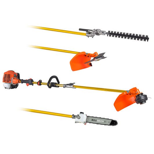 Monster 620 - Decespugliatore Multifunzione a scoppio 4 in 1 Motore 2 Tempi con Disco 3T Tesina batti e vai Svettatoio e Tagliasiepe