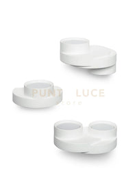 DEMETRA applique da Parete 2 Luci Up bianca in gesso attacco GX53 l.21,5cm