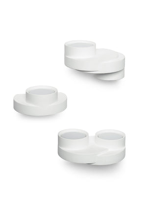 DEMETRA applique da Parete 2 Luci Up bianca in gesso attacco GX53 l.21,5cm