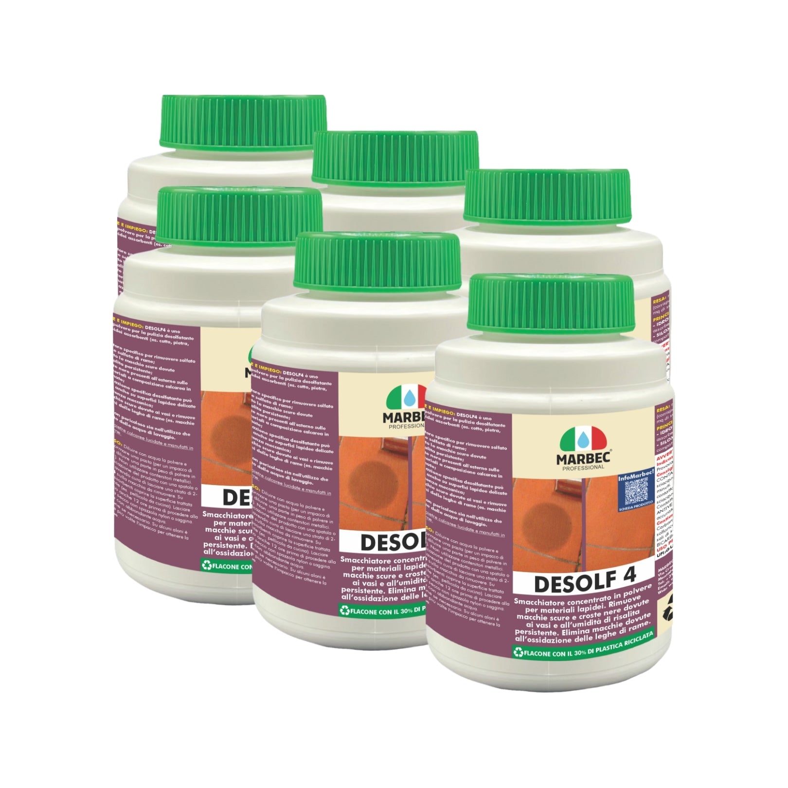 Smacchiatore per materiali lapidei DESOLF4   250GRx6Pz