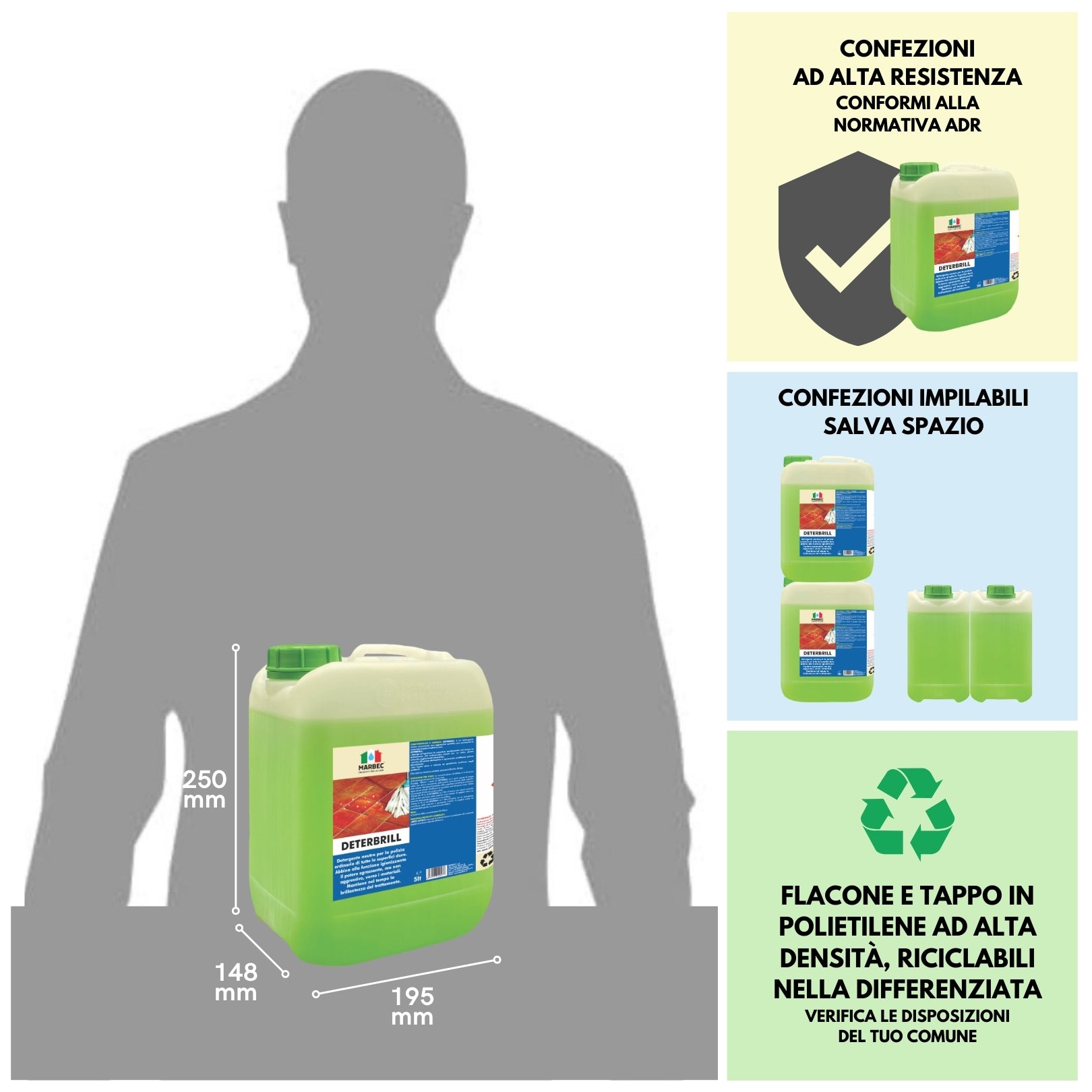 Pulizia pavimenti DETERBRILL   5LT
