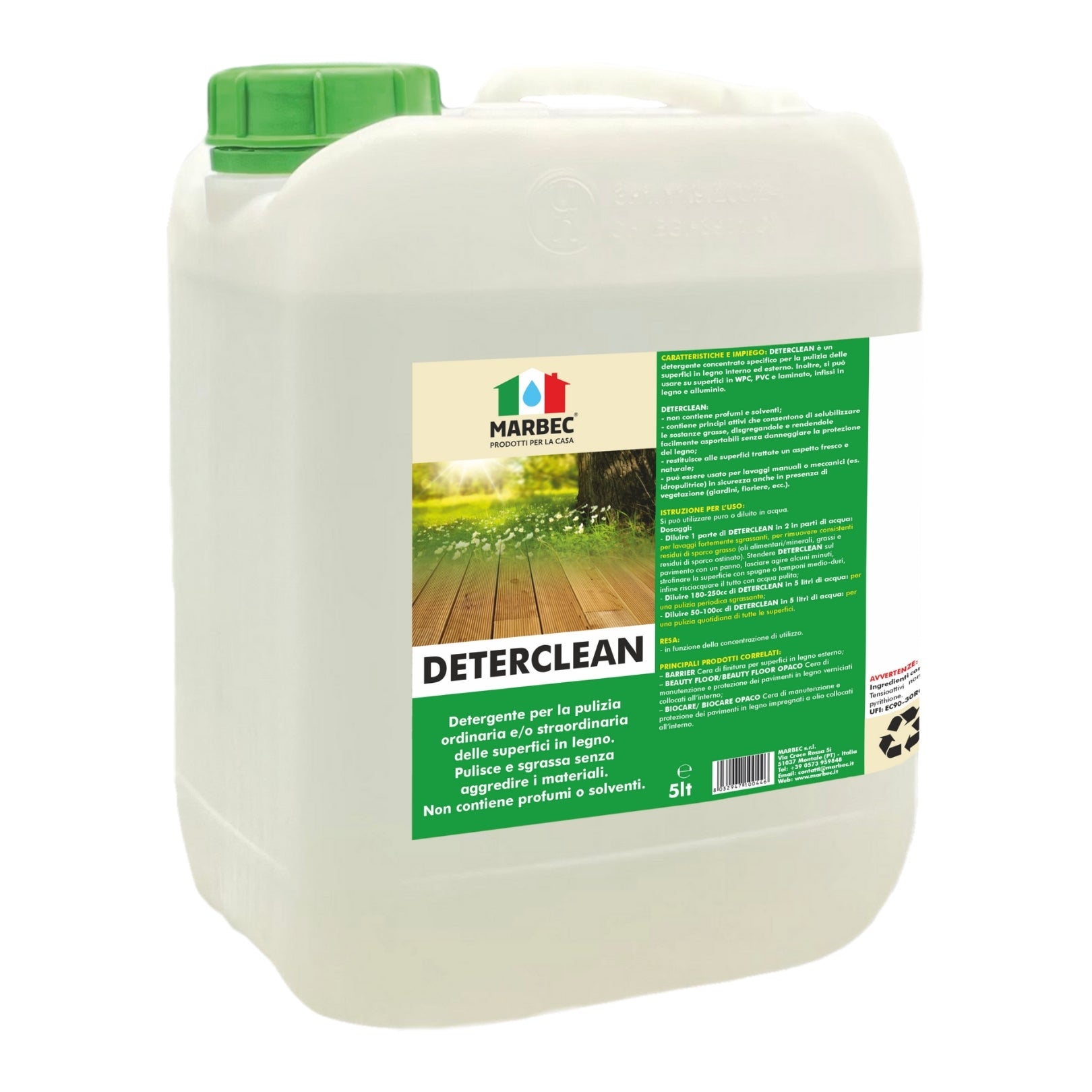 Detergente per pavimenti in legno DETERCLEAN   5LT
