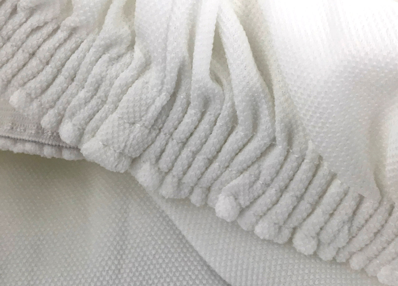 Copridivano Tinta Unita Elasticizzato Antimacchia Modello Sagomato Colore Bianco - Poltrona - Bianco