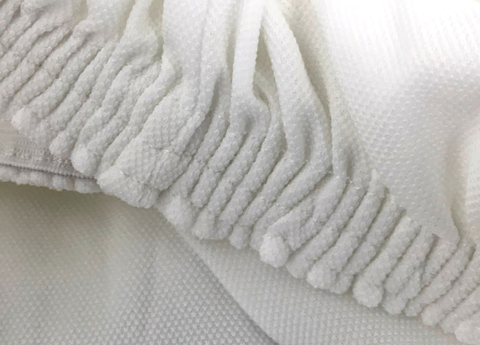 Copridivano Tinta Unita Elasticizzato Antimacchia Modello Sagomato Colore Bianco - Poltrona - Bianco