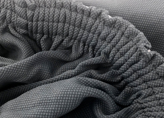 Copridivano E Copri Poltrona Antimacchia Sofà Elasticizzato Modello Magico - Seduta - Grigio Scuro