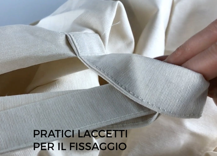 Copridivano Fodera Telo Protezione Divano Con Laccetti Fiocco Varie Fantasie - 2 Posti - Lord Beige
