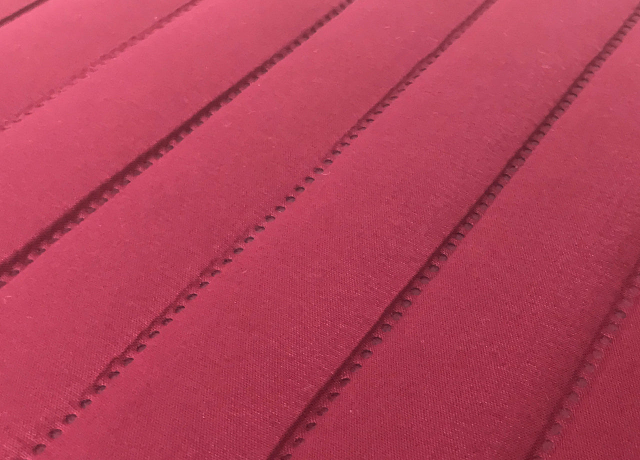 Copridivano Con Penisola Sofà Cover Trapuntato Antimacchia Double Face - 190cm - Bordeaux
