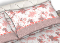 Completo Lenzuola In Morbida Flanella Made Italy Disegno Stain C.N - 1 Piazza E Mezza - Rosa