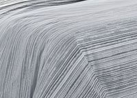 Completo Lenzuola Letto 100% Cotone Made In Italy Disegno Padel - Singolo - Grigio