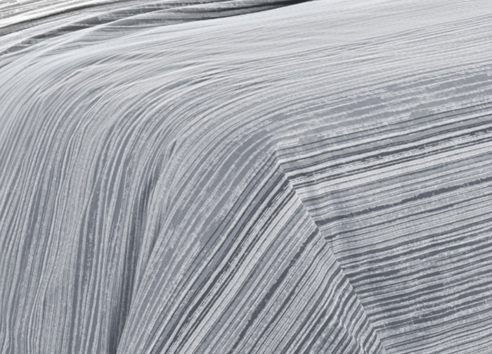 Completo Lenzuola Letto 100% Cotone Made In Italy Disegno Padel - Singolo - Grigio