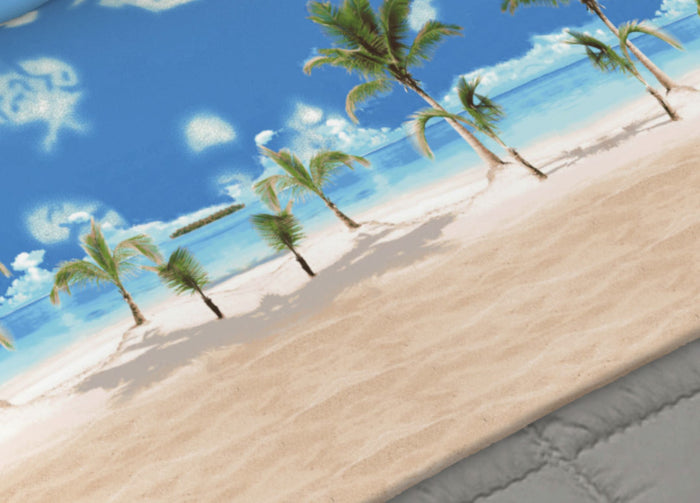 Completo Lenzuola Letto 100% Cotone Made Italy Disegno Playa CN - Matrimoniale - Playa