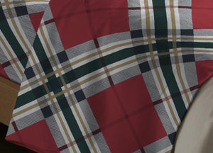 Completo Lenzuola Letto In 100% Cotone Disegno Tartan - Singolo - Tartan