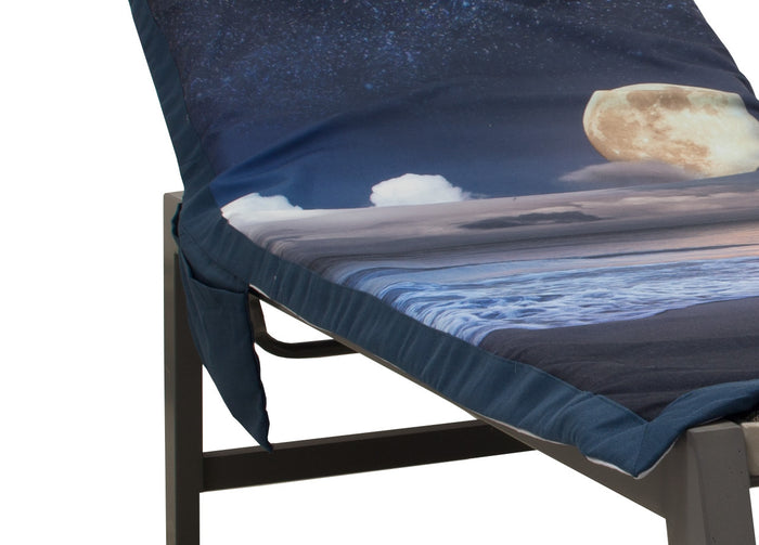 Lettino Mare Microfibra Lettino Con Cuscino E Tasche Modello Trip - Lettino - Moon