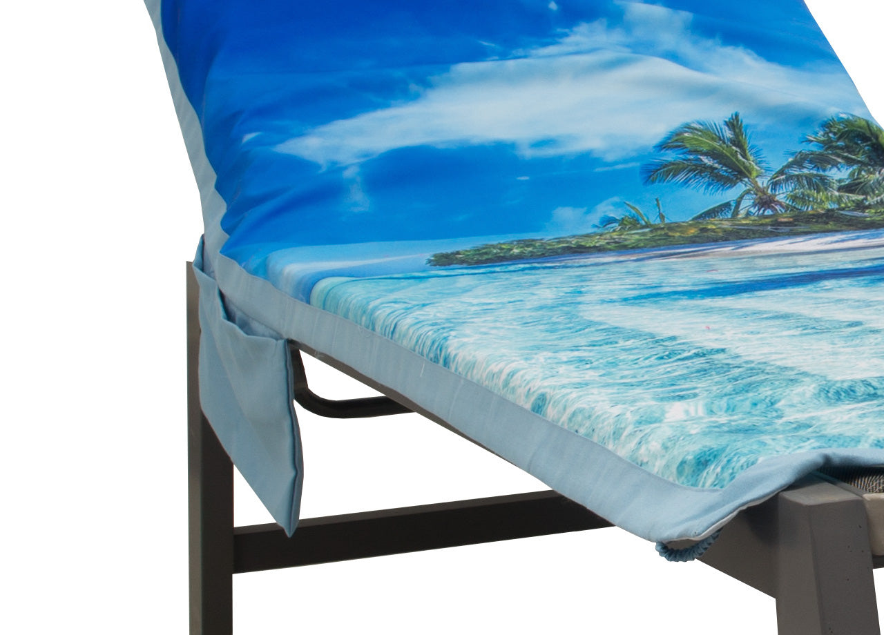 Lettino Mare Microfibra Lettino Con Cuscino E Tasche Modello Trip - Lettino - Spiaggia