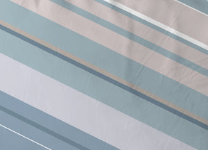 Completo Lenzuola Letto In 100% Cotone Made Italy Disegno Scia - Singolo - Azzurro