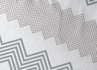 Completo Lenzuola Letto In 100% Cotone Made Italy Disegno Zig Zag - Singolo - Beige