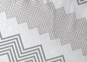 Completo Lenzuola Letto In 100% Cotone Made Italy Disegno Zig Zag - Singolo - Beige