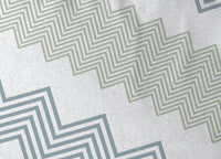 Completo Lenzuola Letto In 100% Cotone Made Italy Disegno Zig Zag - Singolo - Verde