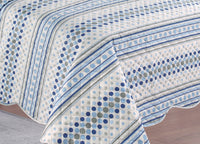 Copriletto Trapuntato Quilt Estivo Piumino 100gr/mq Disegno Pinsonic Sphere - Matrimoniale - Blu