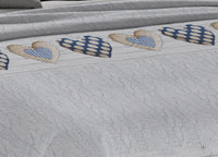 Copriletto Piquet Primavera Estate 100% Cotone Disegno New Orsetti - Singolo - Blu