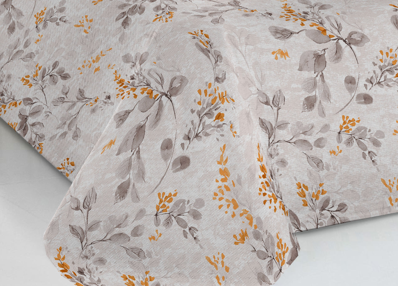 Copriletto Piquet Primavera Estate 100% Cotone Sofia Disegno Vittoria - Matrimoniale - Ocra