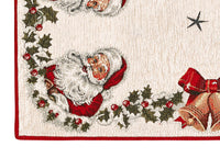 Tovaglia Centrino Runner Tavolo Fantasie Natalizie Centrotavola Cinigliato Made Italy - 40x180 - Babbo Natale