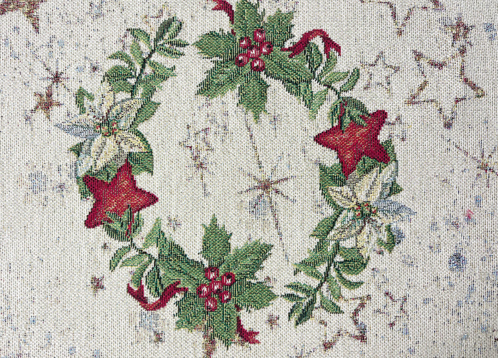 Tovaglia Natale Centrino Runner Centrotavola Natalizio Gobelin Candela New 1270 - 45x140 - Candela New