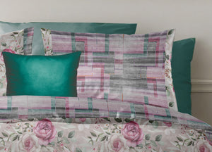Copripiumino Double Face Matrimoniale Digitale Cotone Percalle Pink Linea Loft