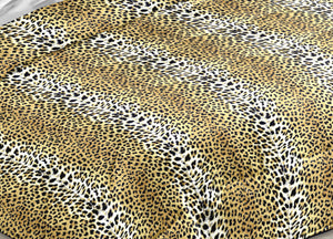 Trapunta Piumone Invernale Imbottita 300gr Microfibra Diadema Dis. Leopardato - Piazza E Mezza - D15