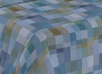 Trapunta Piumone Invernale Imbottita 300gr Microfibra Diadema Quadri - 1 Piazza - D20 Blu