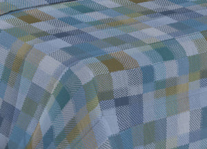 Trapunta Piumone Invernale Imbottita 300gr Microfibra Diadema Quadri - 1 Piazza - D20 Blu