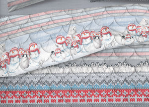 Trapunta Piumone Invernale Linea Pensieri Delicati Disegno Inverno Polare - Singolo - Rosso