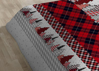 Trapunta Piumone Invernale 300gr Cotone Made Italy Disegno Tirolese Renna - Matrimoniale - Renna