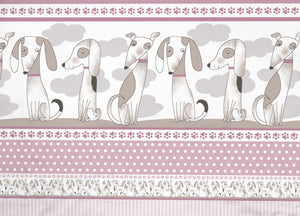 Copripiumino Sacco Piumone Pensieri Delicati Cotone Disegno Bau Bau - Matrimoniale - Rosa