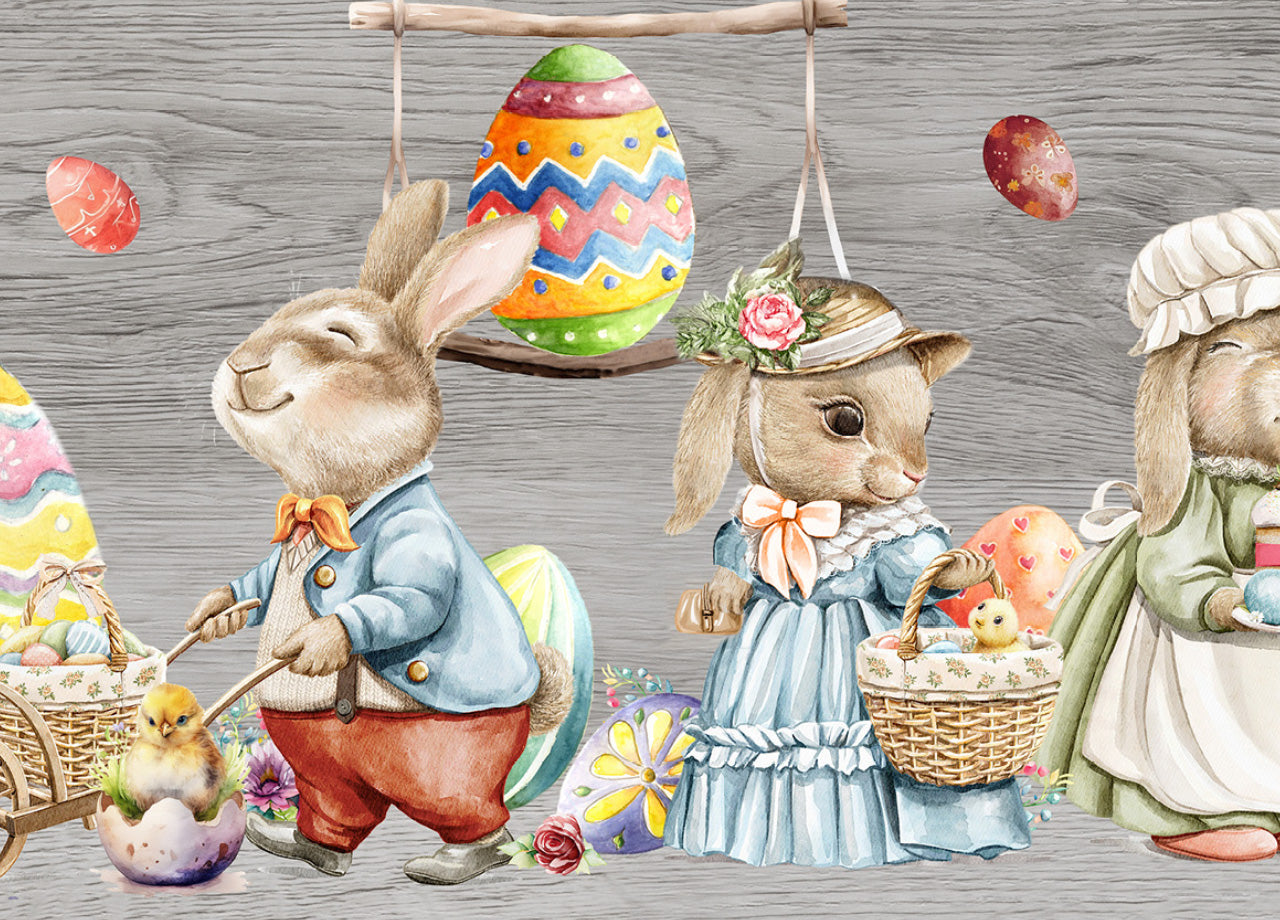 Tappeto Pasqua Passatoia Cucina Antiscivolo Sottolavello Funny Bunny Easter - 50x320 - Bunny Easter