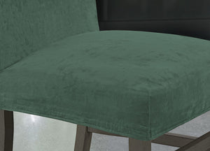 Set 2 Coprisedia Con Schienale Tinta Unita Effetto Velluto Morbidissimo Verde