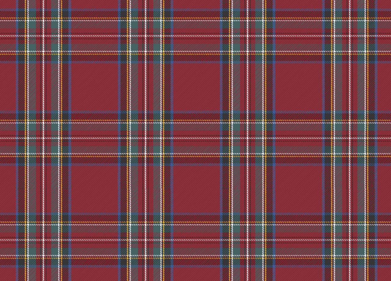 Coppia Coprisedia Con Schienale Antimacchia Scozzese Rosso Tartan Perth