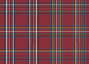 Coppia Coprisedia Con Schienale Antimacchia Scozzese Rosso Tartan Perth